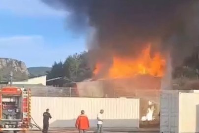 Tarlada bulunan barakada çıkan yangın korkuttu
