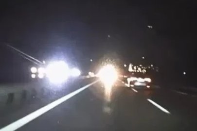 Otobanda tersten gelen otomobil kazaya davetiye çıkardı
